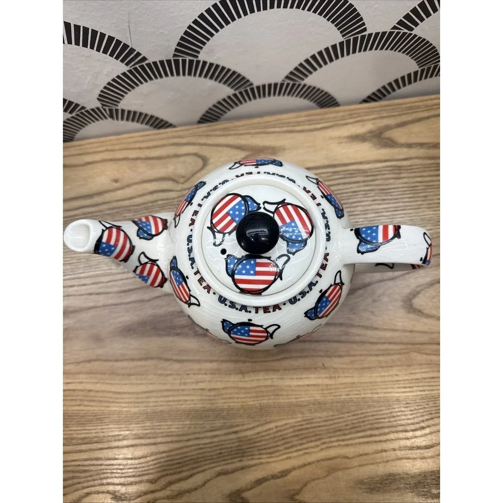 RARE! PAUL CARDEW DESIGN U.S.A.‎ Flag America TEA CLASSIC LARGE TEAPOT Kettle